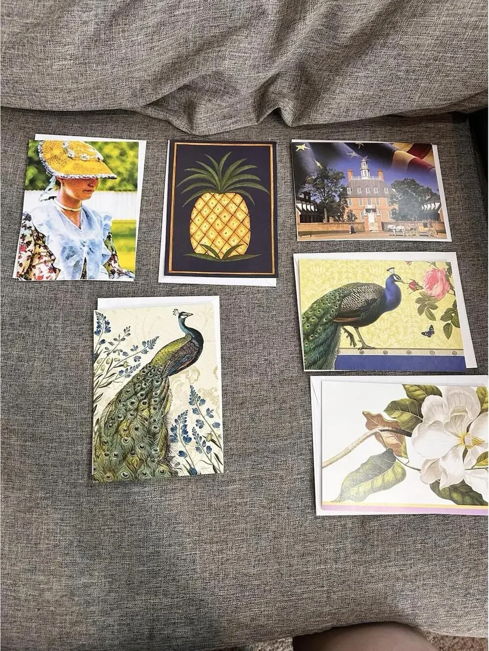 Five 5 Colonial Williamsburg 5x7 Greeting Cards with Envelopes
